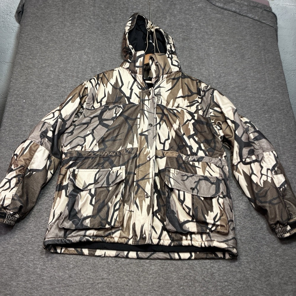 Vintage Predator Camo Thinsulate‎ Insulated Camo Hunting Jacket Size Large Deer